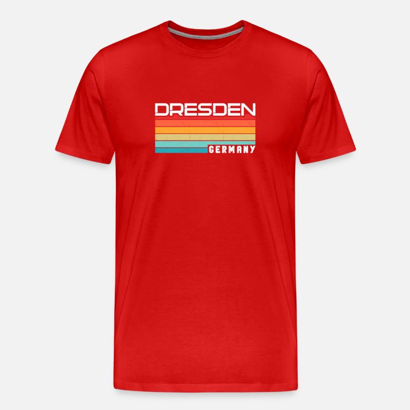 Dresdnerin Dresdner Dresden - Männer Premium Bio T-Shirt - Rot