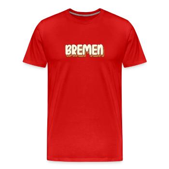 Bremerin Bremer Brême - T-shirt bio Premium Homme - rouge - Devant - Damien (186cm)
