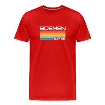 Bremerin Bremer Brême - T-shirt bio Premium Homme - rouge - Devant - Damien (186cm)