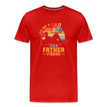 Ce n’est pas un papa Bod c’est une figure paternelle - T-shirt bio Premium Homme - rouge - Devant - Damien (186cm)
