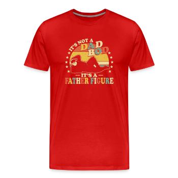 Ce n’est pas un papa Bod c’est une figure paternelle - T-shirt bio Premium Homme - rouge - Devant - Damien (186cm)