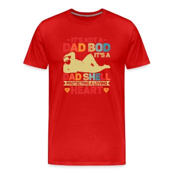 It's Not a Dad Bod Father's day - Men's Premium Organic T-Shirt - red - Front - Damien (186cm)