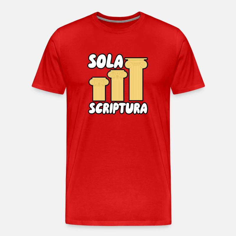 Sola Scriptura - Männer Premium Bio T-Shirt - Rot
