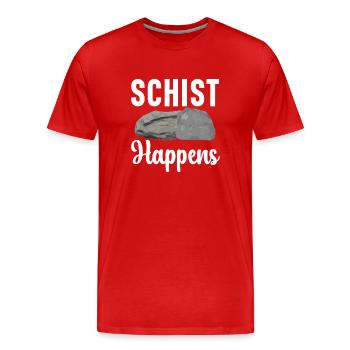 Schiefer Happens Geologie Rockhound Steinsammeln - Männer Premium Bio T-Shirt - Rot - Vorne - Damien (186cm)