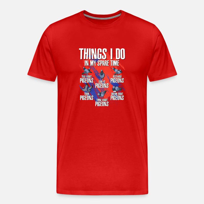 Taube - Männer Premium Bio T-Shirt - Rot