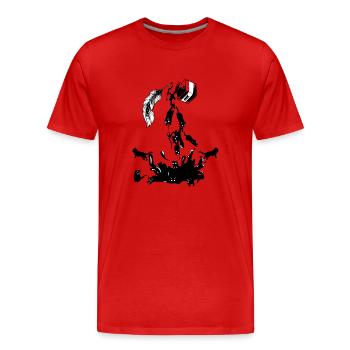 Artist, Cats, Design, Draughtsman, Cat Lover - Men's Premium Organic T-Shirt - red - Front - Damien (186cm)