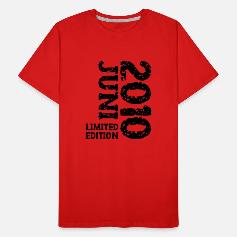 2010 Juni Limited Edition Geburtstag Geschenk Männer Premium Bio T-Shirt
