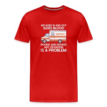 Sanitäter Erster Responder Krankenwagenfahrer - Männer Premium Bio T-Shirt - Rot - Vorne - Damien (186cm)