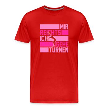 Turnen Gymnastik Turner - Männer Premium Bio T-Shirt - Rot - Vorne - Damien (186cm)