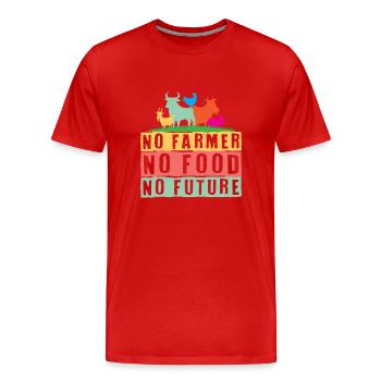 Landwirtschaft - Männer Premium Bio T-Shirt - Rot - Vorne - Damien (186cm)