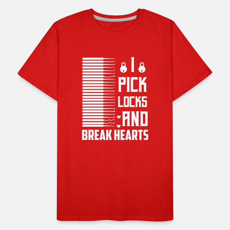 I Pick Locks And Break Hearts Lockpicker Locksmith Männer Premium Bio T-Shirt