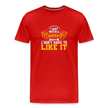 Flooring installation Flooring installers Contractors - Men's Premium Organic T-Shirt - red - Front - Damien (186cm)