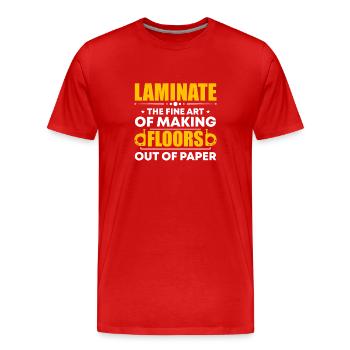 Flooring installation Flooring installers Contractors - Men's Premium Organic T-Shirt - red - Front - Damien (186cm)