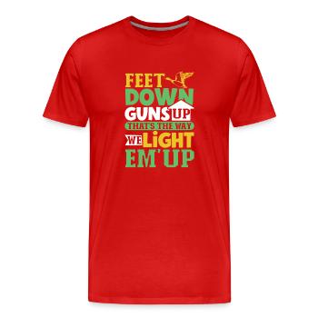 Duck Hunt Duck Hunter Bird Hunting Duck Hunting - Männer Premium Bio T-Shirt - Rot - Vorne - Damien (186cm)