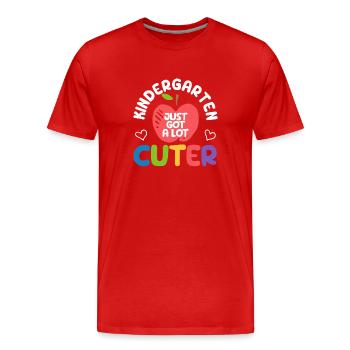 La maternelle vient de retrouver beaucoup plus mignonne - T-shirt bio Premium Homme - rouge - Devant - Damien (186cm)