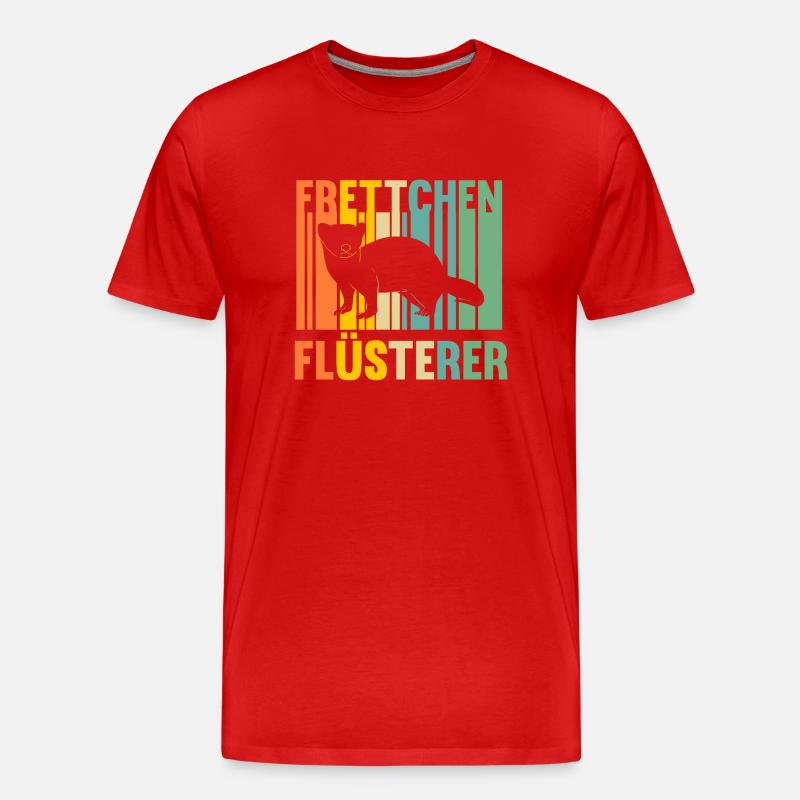 Frettchen Flüsterer - Männer Premium Bio T-Shirt - Rot