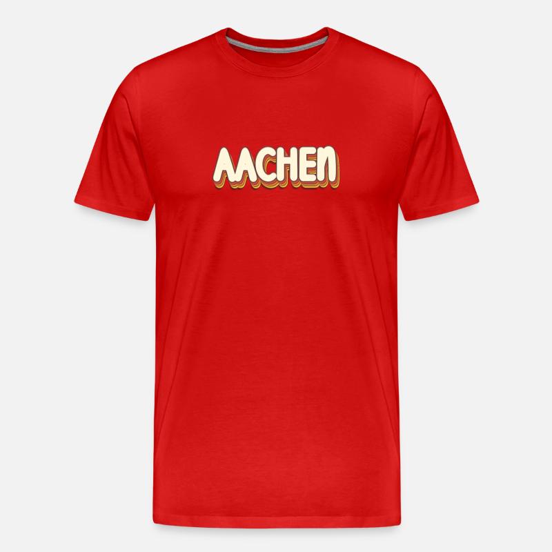 Aachenerin Aachener Aachen - Männer Premium Bio T-Shirt - Rot