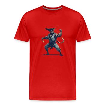 Jew Jitsu Hilarious Jiu Jitsu Pun Martial Arts - Männer Premium Bio T-Shirt - Rot - Vorne - Damien (186cm)