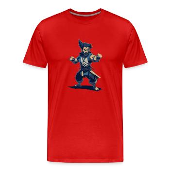 Jew Jitsu Hilarious Jiu Jitsu Pun Martial Arts - Männer Premium Bio T-Shirt - Rot - Vorne - Damien (186cm)