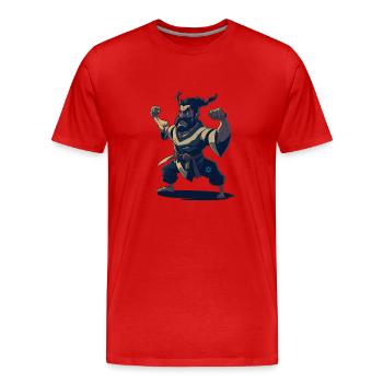 Jew Jitsu Hilarious Jiu Jitsu Pun Martial Arts - Männer Premium Bio T-Shirt - Rot - Vorne - Damien (186cm)