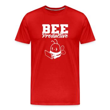 Bee Productive Büroangestellter - Männer Premium Bio T-Shirt - Rot - Vorne - Damien (186cm)