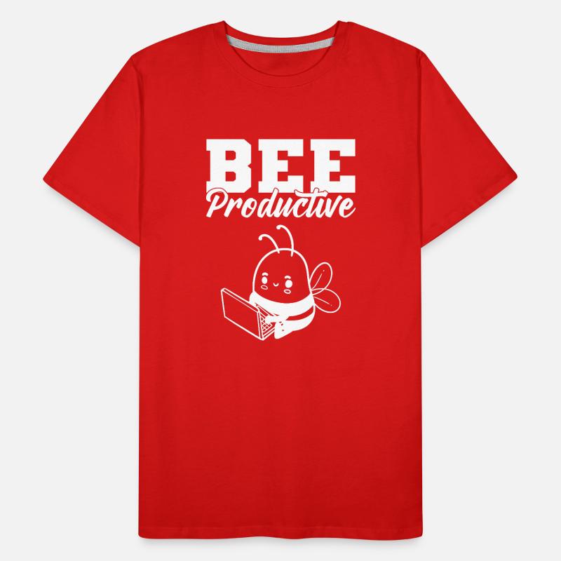 Bee Productive Office Worker Men's Premium Organic T-Shirt