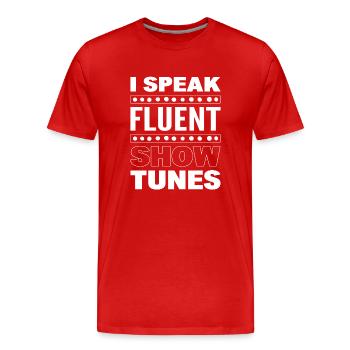 Broadway -Musical Schauspieler oder Darsteller - Männer Premium Bio T-Shirt - Rot - Vorne - Damien (186cm)