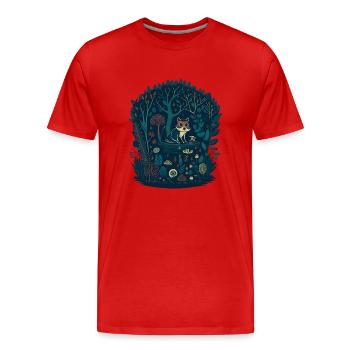 Forest Chipmunk - Men's Premium Organic T-Shirt - red - Front - Damien (186cm)