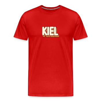 Kielerin Kieler Kiel - T-shirt bio Premium Homme - rouge - Devant - Damien (186cm)
