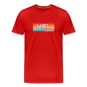 Kielerin Kieler Kiel - T-shirt bio Premium Homme - rouge - Devant - Damien (186cm)
