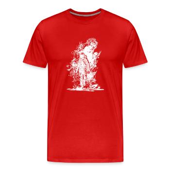 Space Dust Astronauts Outdoor Walk - T-shirt bio Premium Homme - rouge - Devant - Damien (186cm)