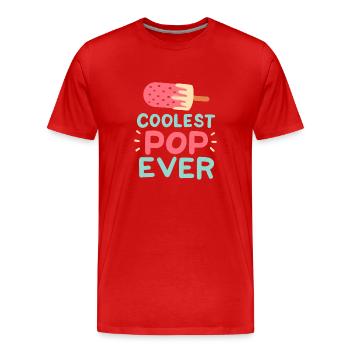 Der coolste Pop aller Zeiten - Männer Premium Bio T-Shirt - Rot - Vorne - Damien (186cm)