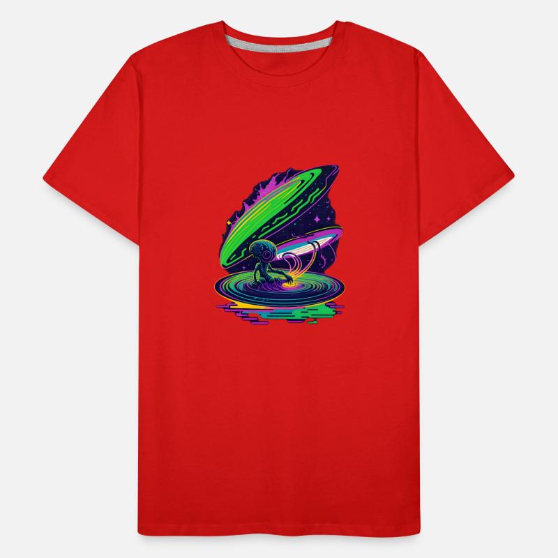 Space Bathing Alien Men's Premium Organic T-Shirt