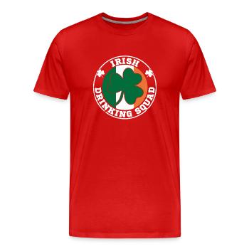 Irlandais Irlande Origine Drapeau National Irlandais - T-shirt bio Premium Homme - rouge - Devant - Damien (186cm)