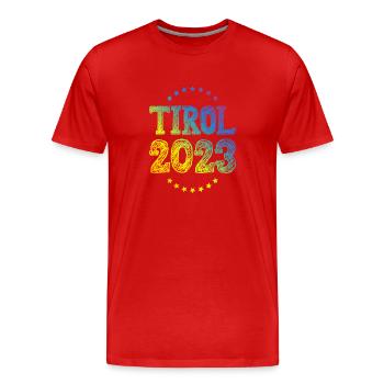 Tyrol 2023 - T-shirt bio Premium Homme - rouge - Devant - Damien (186cm)