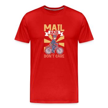 Commis des postes Postlady Postman Post Office - T-shirt bio Premium Homme - rouge - Devant - Damien (186cm)