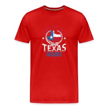 Amerikaner Bis Zur Abspaltung Von Texas Texaner - Männer Premium Bio T-Shirt - Rot - Vorne - Damien (186cm)