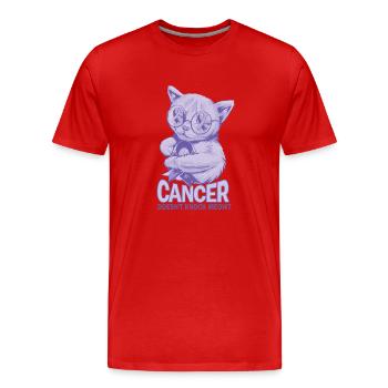 Le cancer ne frappe pas le cancer de l’estomac - T-shirt bio Premium Homme - rouge - Devant - Damien (186cm)