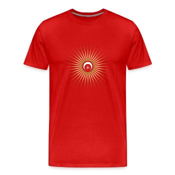 Golden Star - T-shirt bio Premium Homme - rouge - Devant - Damien (186cm)