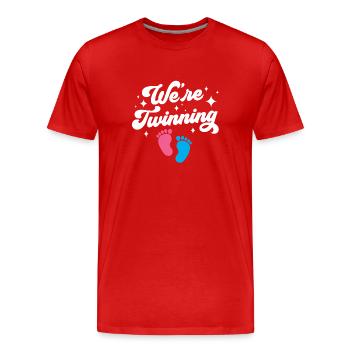 Zwillinge Zwilling Humor Sarkastisch Lustig - Männer Premium Bio T-Shirt - Rot - Vorne - Damien (186cm)