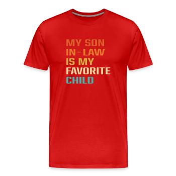 My Son in Law is My Favorite Child Retro Vintage - Men's Premium Organic T-Shirt - red - Front - Damien (186cm)