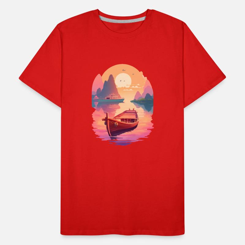 Sunset Serenade, Ninh Binh Männer Premium Bio T-Shirt