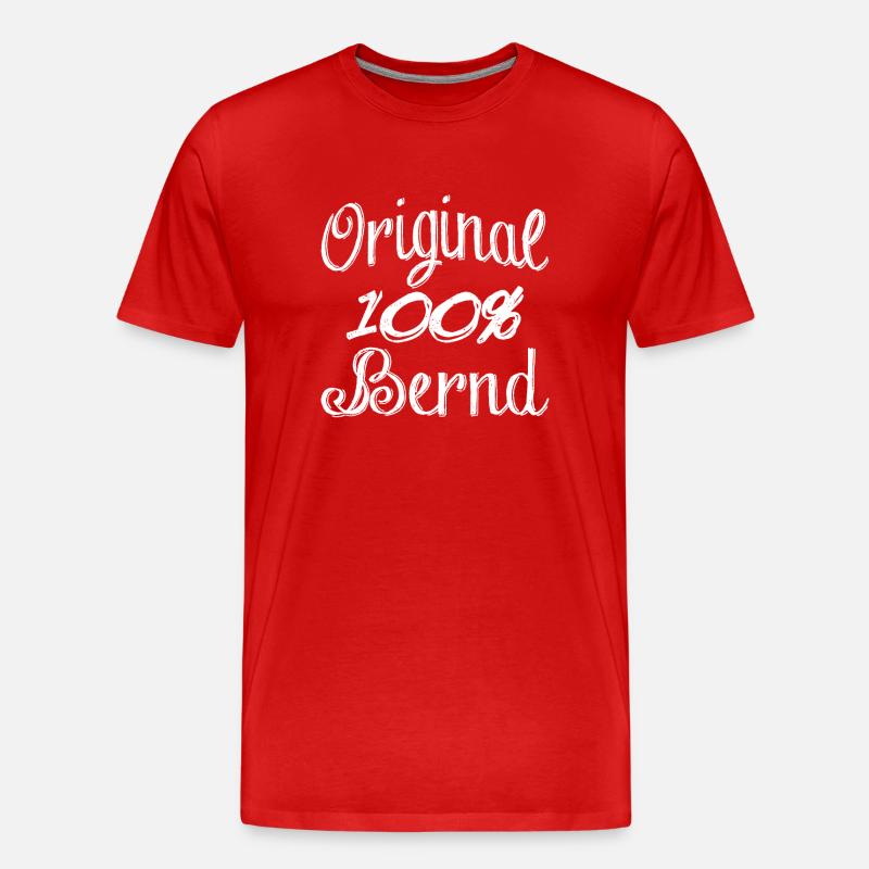 Original 100% Bernd - Männer Premium Bio T-Shirt - Rot