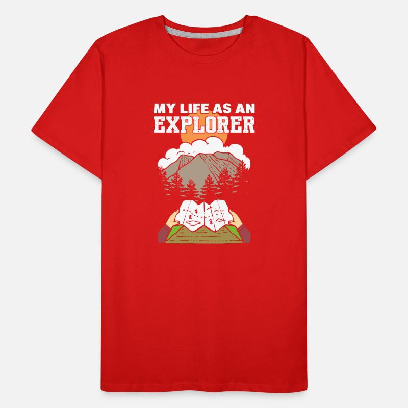 My Life As An Explorer Backpacker Männer Premium Bio T-Shirt