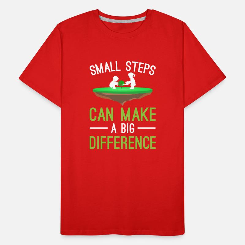Small Steps Can Make a Big Difference Männer Premium Bio T-Shirt