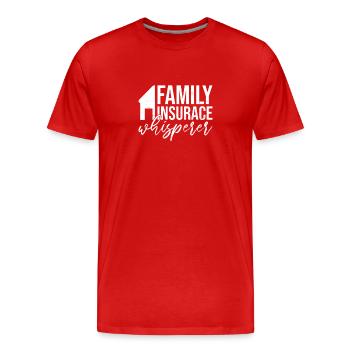 Familienversicherungsagenten-design Für - Men's Premium Organic T-Shirt - red - Front - Damien (186cm)