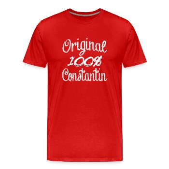 Original 100% Constantin - Männer Premium Bio T-Shirt - Rot - Vorne - Damien (186cm)