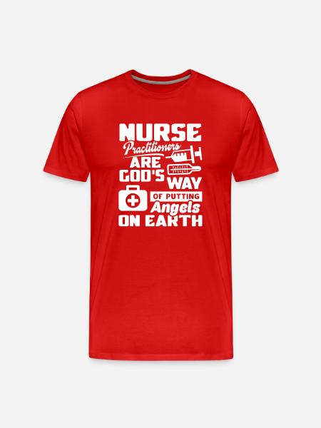 Nurse Practitioner Nurse Practitioner Angels - Men's Premium Organic T-Shirt - red