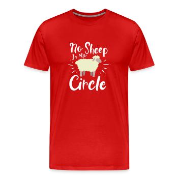 Keine Schafe in meinem Kreis - Männer Premium Bio T-Shirt - Rot - Vorne - Damien (186cm)
