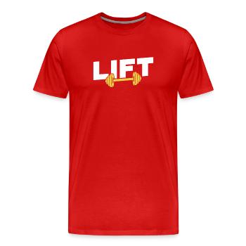 Lift Workout Gewichtheben Gym Gewichtheber - Männer Premium Bio T-Shirt - Rot - Vorne - Damien (186cm)